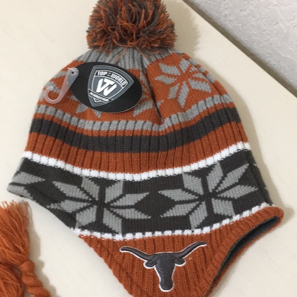 🆕 Longhorn fleece lined Pom Pom hat - Picture 3 of 7